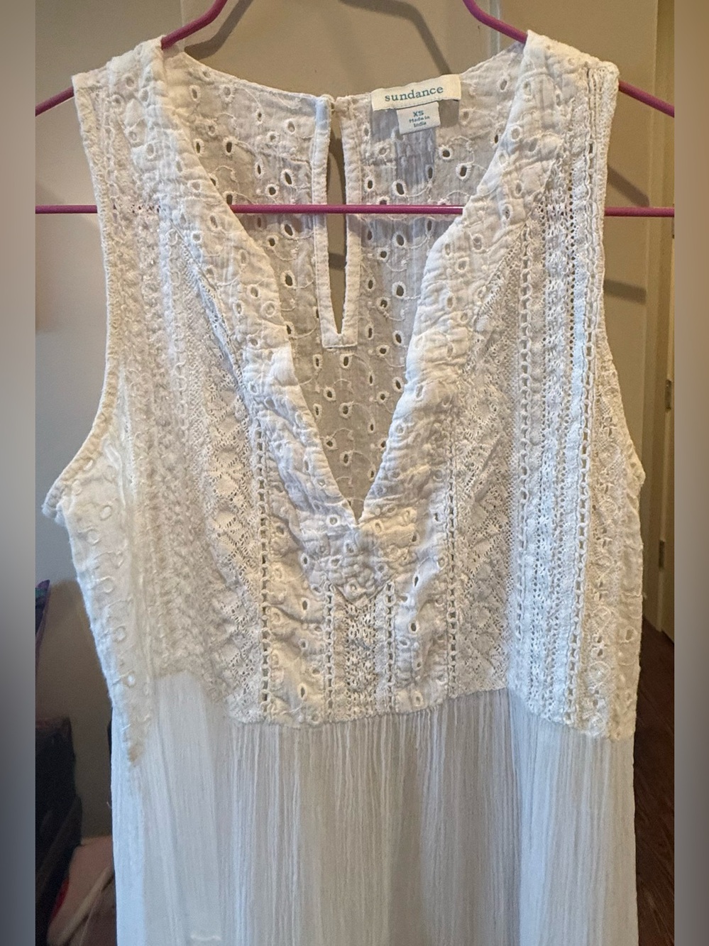 Sundance | Dresses | Sundance Cream Crochet Lace Boho Maxi Dress